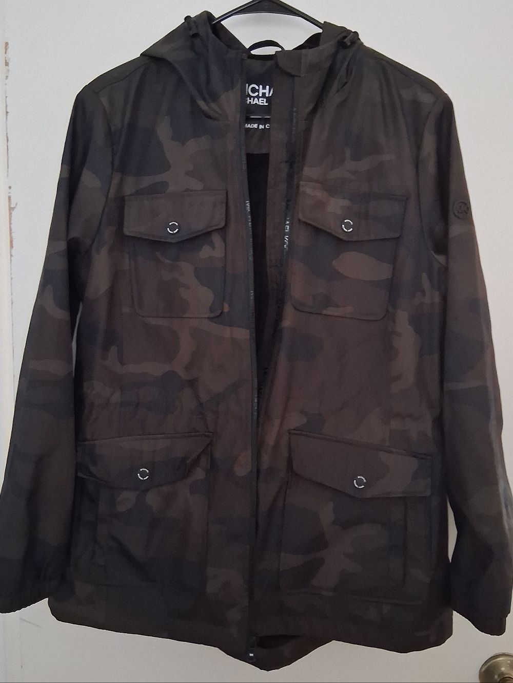 Michael Kors Black Jacket with White Logo Text